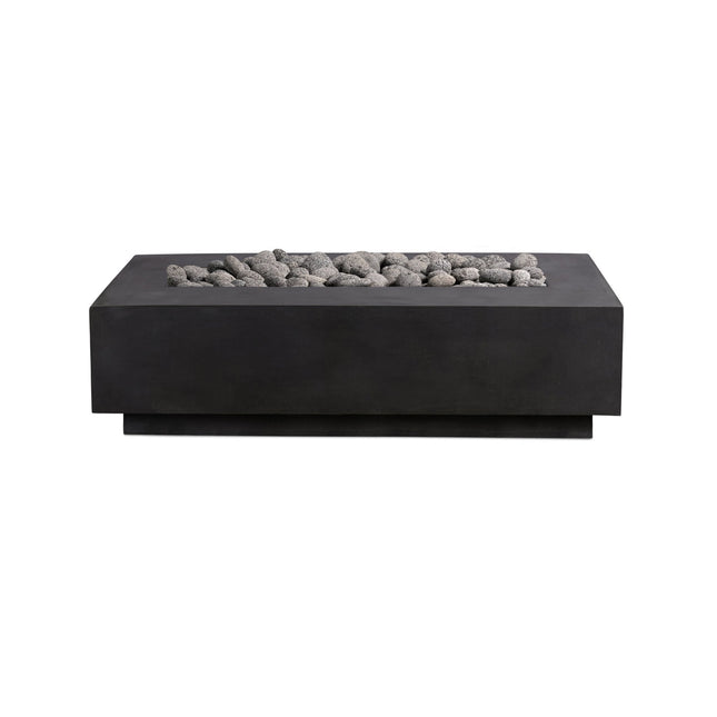Lineal | Rectangular Concrete Fire Table - Fire Pit Table | Patioza