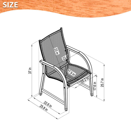 Rinjani Rectangular Table and 6 Manhattan Black Armchair - Patio Dining Sets | Patioza