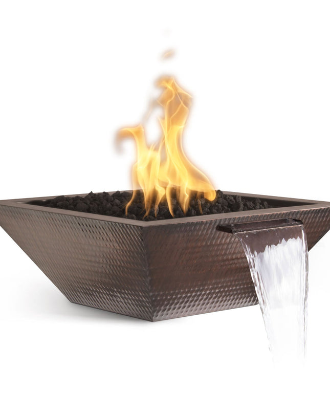 Maya Fire & Water Bowl - Hammered Copper
