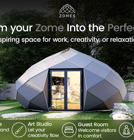 Patio Elegance Zomes Pod – 120 sq ft Eco - Friendly Outdoor Office Pod - Outdoor Structures | Patioza
