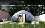 Patio Elegance Zomes Pod – 120 sq ft Eco - Friendly Outdoor Office Pod - Outdoor Structures | Patioza