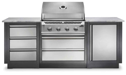 Patio Outdoor Kitchen Gas Grill - Patio Elegance OASIS™ 100 with Built - in 500 Series 32