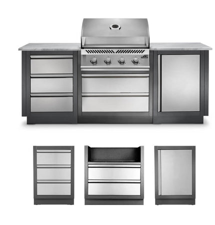 Patio Outdoor Kitchen Gas Grill - Patio Elegance OASIS™ 100 with Built - in 500 Series 32" Grill - Outdoor Kitchen | Patioza