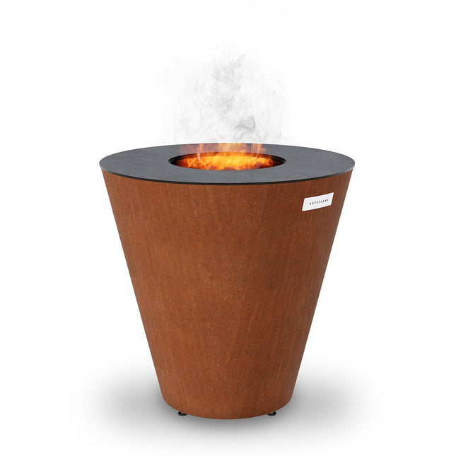 Arteflame ONE30 — 30″ One Series Flat-Top Charcoal Grill & Fire Bowl (Single-Piece CORTEN Steel) - All Products, Arteflame Grills | Patioza