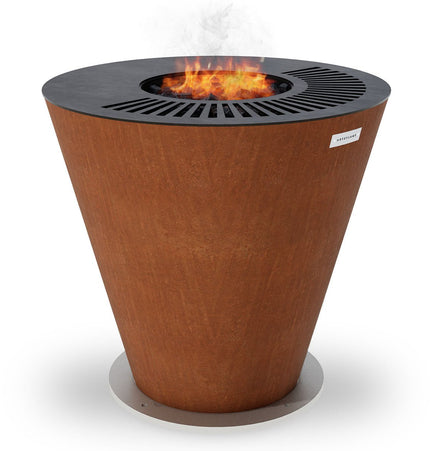Arteflame Park Series — One-Piece CORTEN Steel Park Grill (30″ / 40″) with Half Griddle + Half Grill - All Products,Arteflame Grills,One Series | Patioza