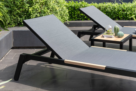 Panama Dark Duo Coffee Set & Sun Loungers - 3pc - | Patioza