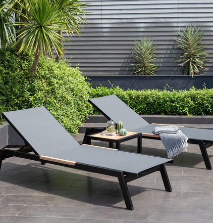 Panama Dark Duo Coffee Set & Sun Loungers - 3pc