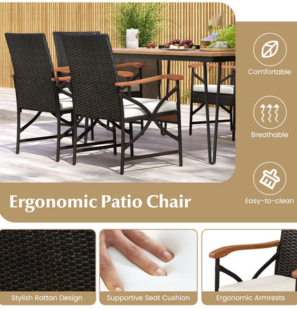 7 Pieces Outdoor Dining Furniture Set for Porch Backyard Garden Poolside - Patio Furniture | Patioza