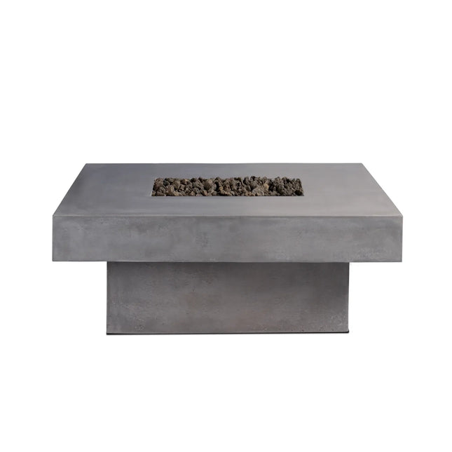 Platz - Square Concrete Fire Pit Table - Fire Pit Table | Patioza
