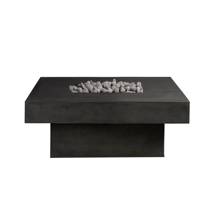 Platz - Square Concrete Fire Pit Table - Fire Pit Table | Patioza
