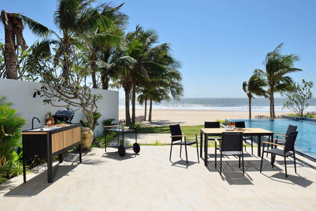 Portals Dark Outdoor Kitchen - | Patioza