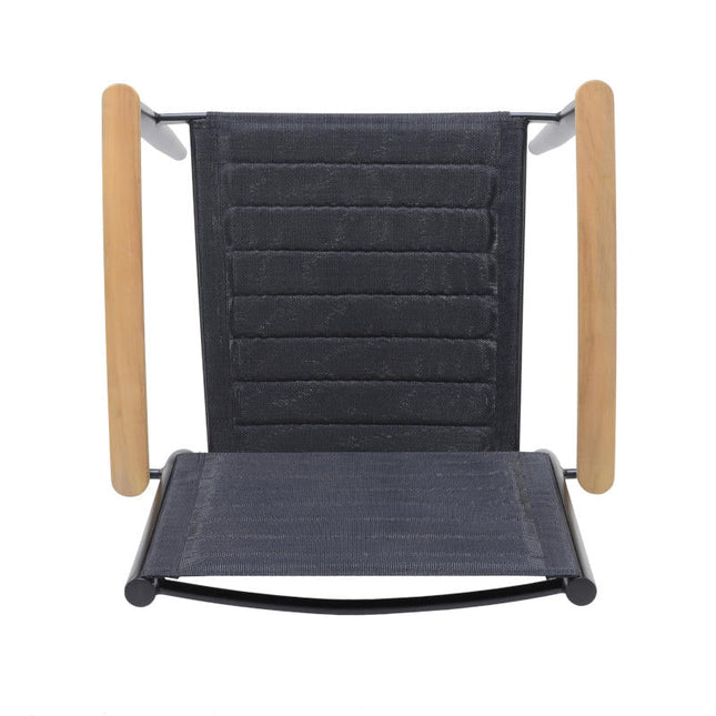 Portals Dark Lite FSC Teak Wood and Aluminum Rectangular Dining Set
