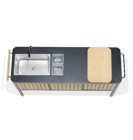 Portals Dark Outdoor Kitchen - | Patioza