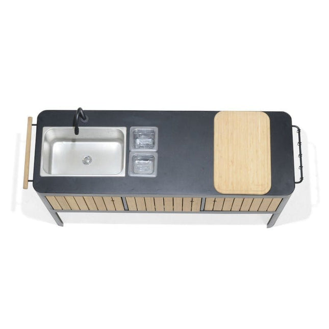 Portals Dark Outdoor Kitchen - | Patioza