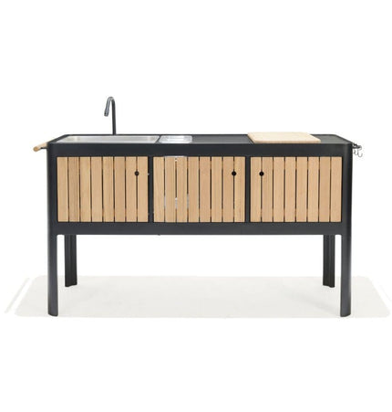 Portals Dark Outdoor Kitchen - | Patioza