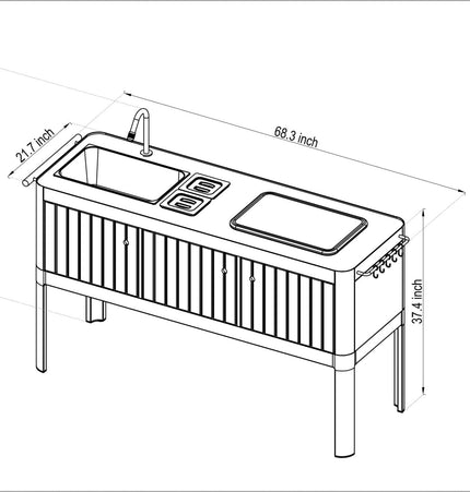Portals Light Outdoor Kitchen - | Patioza