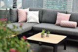 Portals Teak and Aluminum Modular Sofa 3pc Set - | Patioza