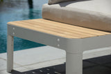 Portals Teak and Aluminum Modular Sofa 3pc Set - | Patioza