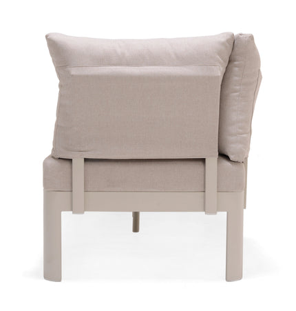 Portals Teak and Aluminum Modular Sofa 3pc Set