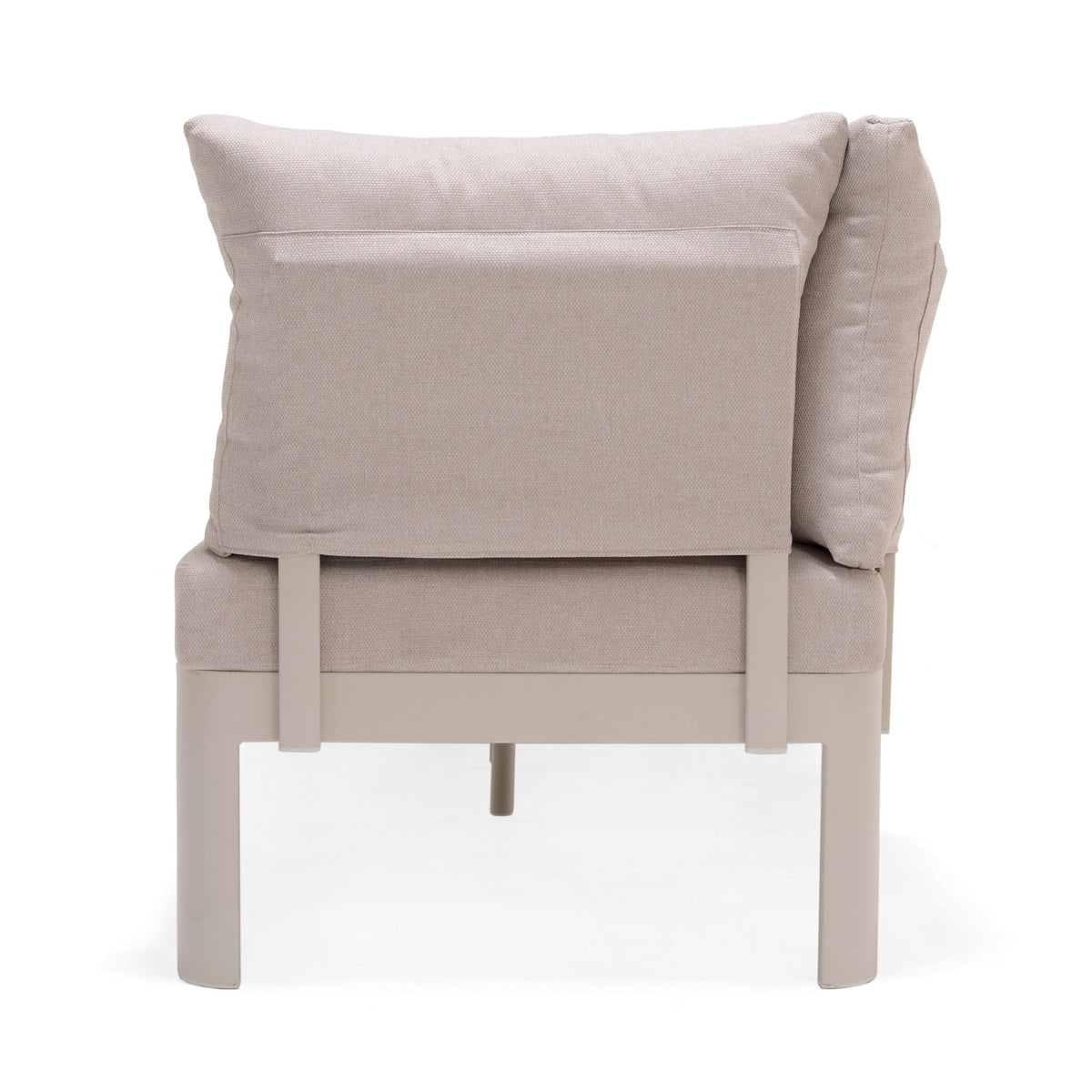 Portals Teak and Aluminum Modular Sofa 3pc Set - | Patioza