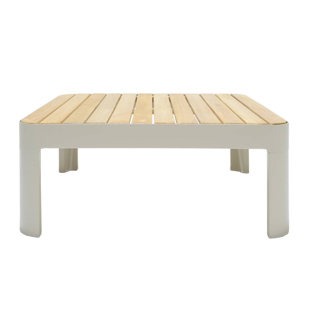 Portals Teak and Aluminum Modular Sofa 3pc Set - | Patioza