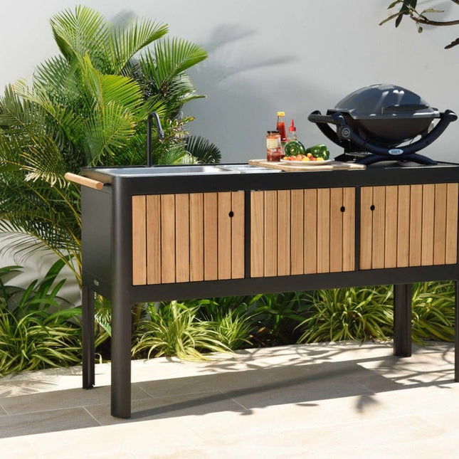 Portals Dark Outdoor Kitchen - | Patioza