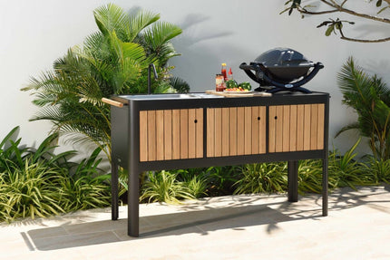Portals Dark Outdoor Kitchen - | Patioza