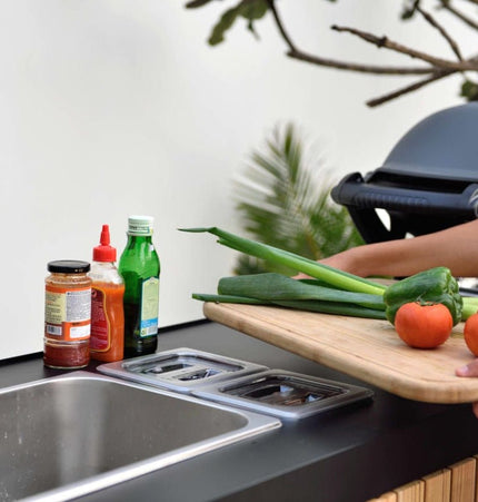 Portals Dark Outdoor Kitchen - | Patioza