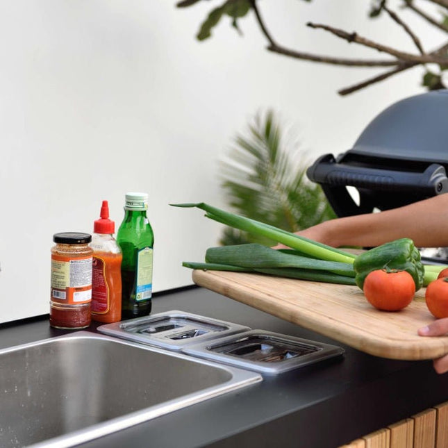 Portals Dark Outdoor Kitchen - | Patioza