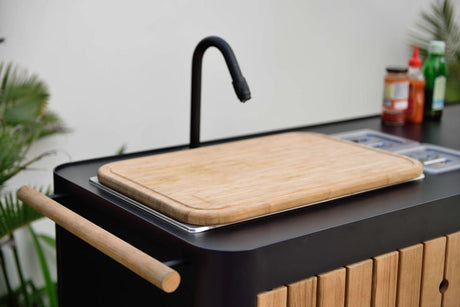Portals Dark Outdoor Kitchen - | Patioza