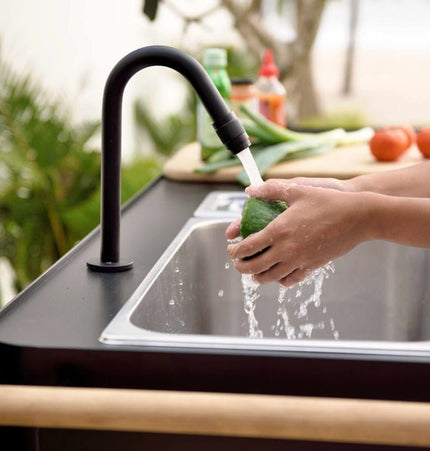 Portals Dark Outdoor Kitchen - | Patioza