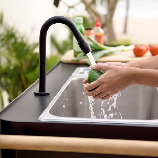 Portals Dark Outdoor Kitchen - | Patioza