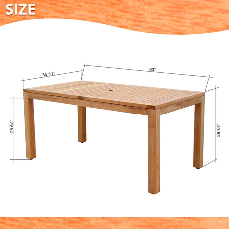 Rinjani Rectangular Table and 6 Manhattan Black Armchair - Patio Dining Sets | Patioza