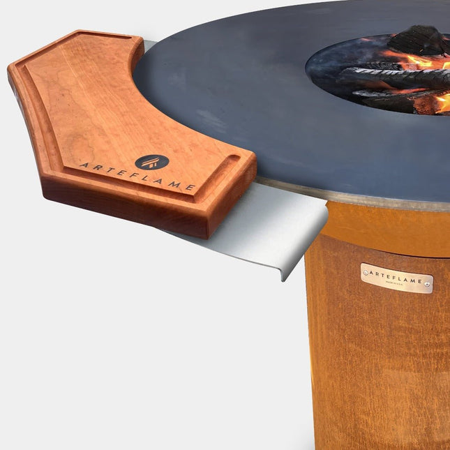 Arteflame Classic 40″ — Fire Pit with Cooktop (CORTEN Bowl; Short Round / Short Euro / Built-In No Base) - All Products, firepit | Patioza