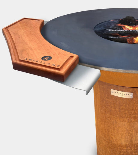 Arteflame Classic 40″ — Fire Pit with Cooktop (CORTEN Bowl; Short Round / Short Euro / Built-In No Base) - All Products, firepit | Patioza