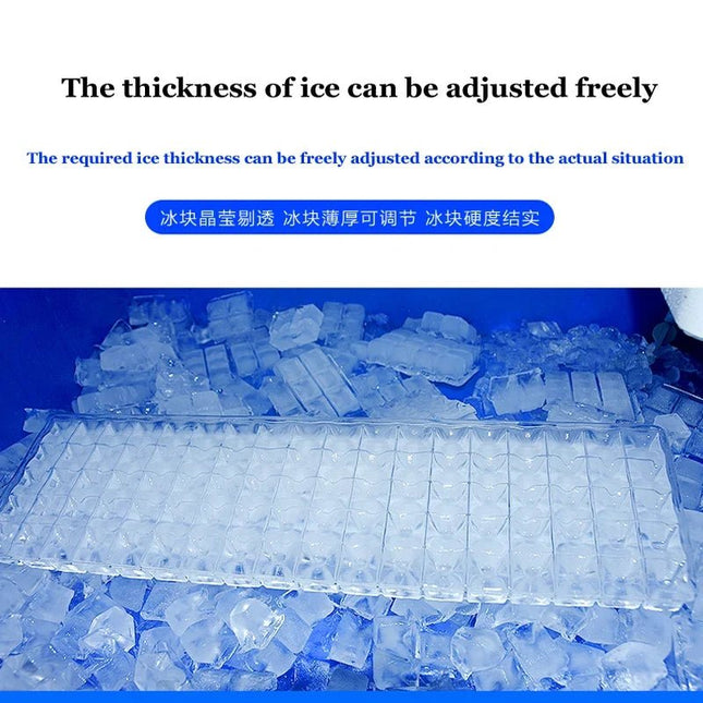 Commercial Ice Cube Maker | 200–500 KG/24H Electric Stainless Steel - | Patioza