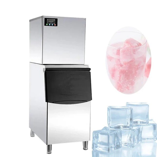 Commercial Ice Cube Maker | 200–500 KG/24H Electric Stainless Steel - | Patioza
