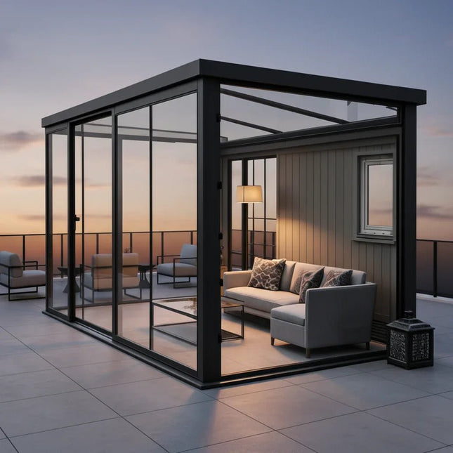 Aluminum Sunroom | Windproof Thermally Insulated Glass Garden Room - | Patioza