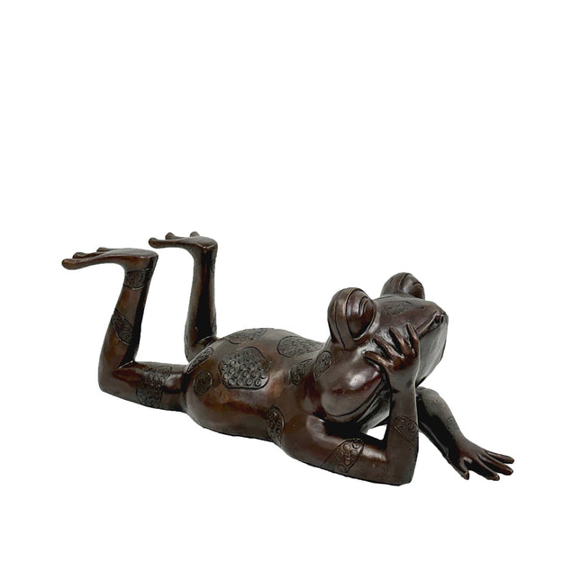 Thinking Frog Bronze Fountain Statue - Bronze Statue | Patioza