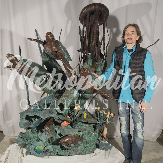 Sea Fantasy Fountain Bronze Statue - Bronze Fountain Statue | Patioza