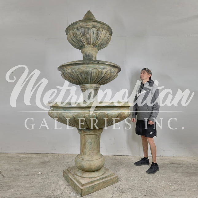 Three Tier Traditional Bronze Fountain - Bronze Fountain | Patioza