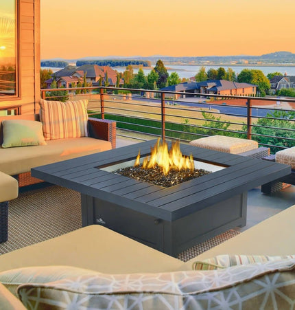 Patio Elegance St. Tropez Fire Table – Square Patioflame Table - Outdoor Kitchen | Patioza