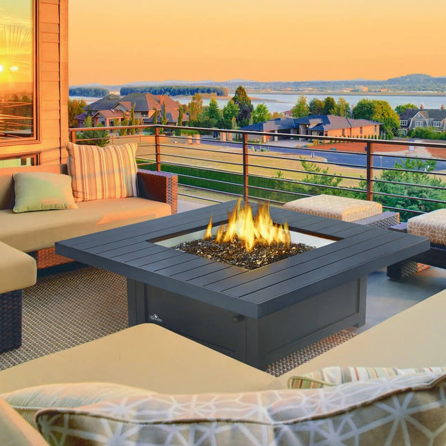 Patio Elegance St. Tropez Fire Table – Square Patioflame Table - Outdoor Kitchen | Patioza