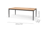 Topaz 9 Piece Teak Big Rectangular Dining Set - | Patioza