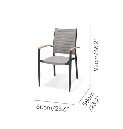 Topaz 9 Piece Teak Big Rectangular Dining Set