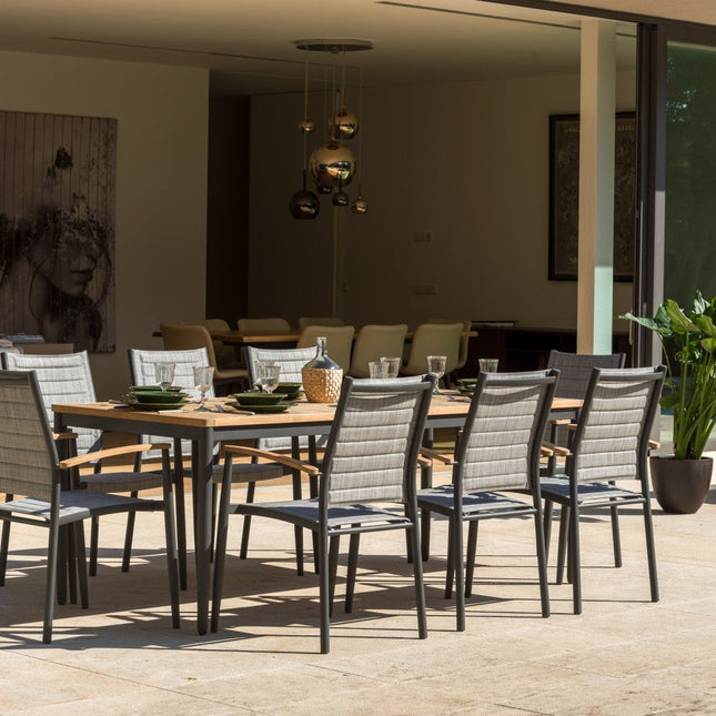 Topaz 9 Piece Teak Big Rectangular Dining Set