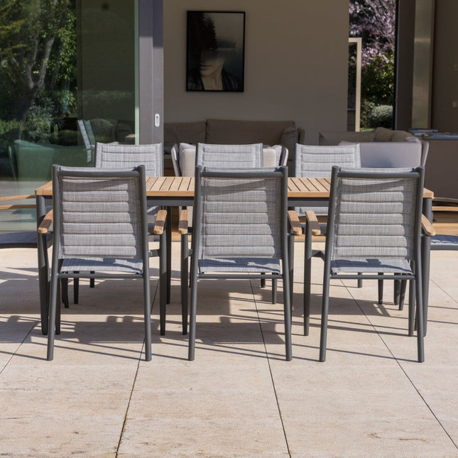 Topaz 9 Piece Teak Big Rectangular Dining Set