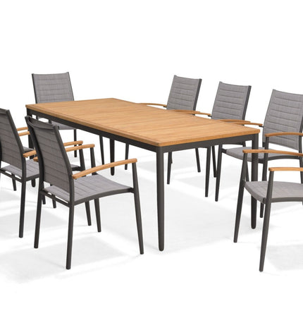 Topaz 9 Piece Teak Big Rectangular Dining Set