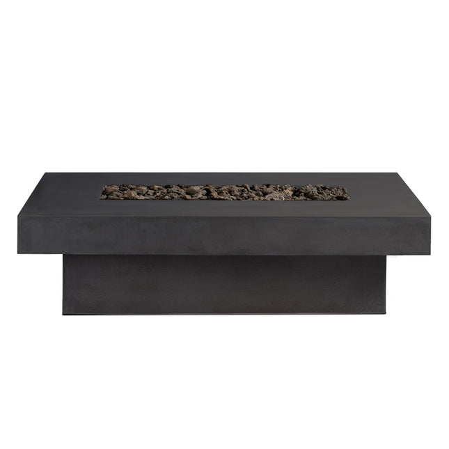 Toplina - Rectangular Concrete Fire Pit Table - Fire Pit Table | Patioza