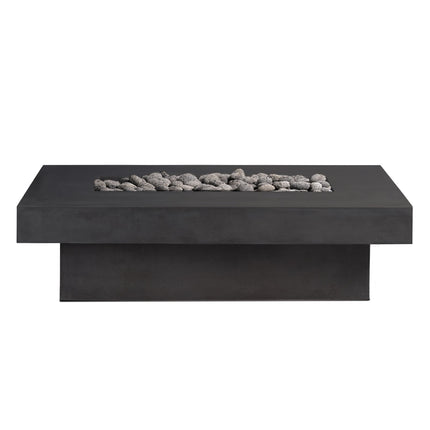 Toplina - Rectangular Concrete Fire Pit Table - Fire Pit Table | Patioza